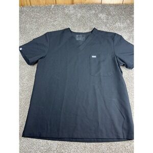 FIGS Mens 2 Pocket Technical Collection Scrub Top Size XL Black‎